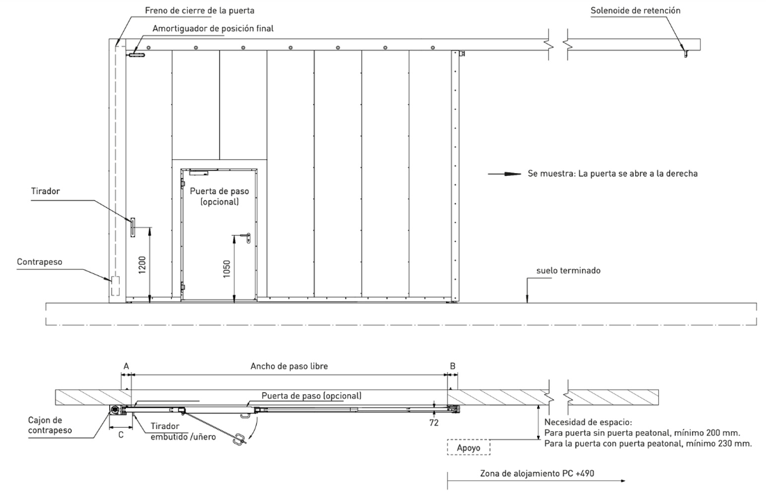 Documentación técnica puerta corredera cortafuegos novoferm